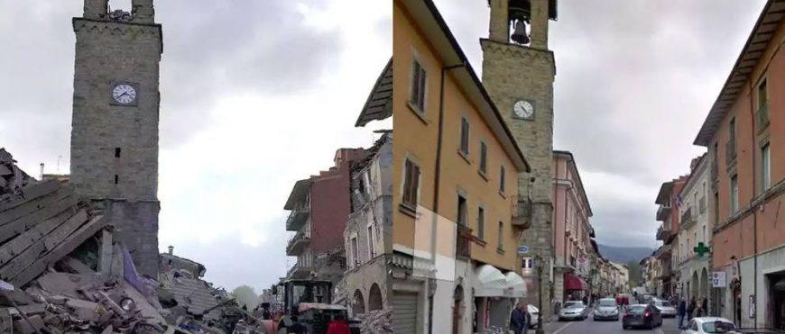 amatrice prima e dopo